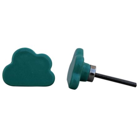 Sea Green Cloud Ceramic Knob